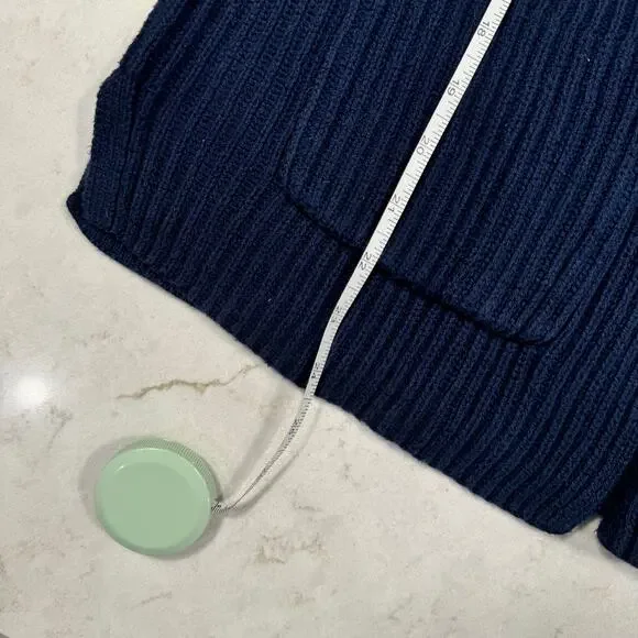 Madewell Navy Blue Cardigan Women’s Small 100% Cotton Quiet Luxury Normcore - Picture 14 of 16